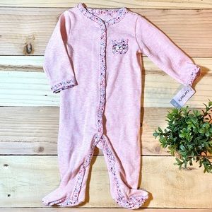 🧸2/$16-  Carter’s Pink Cat Sleep and Play Footi